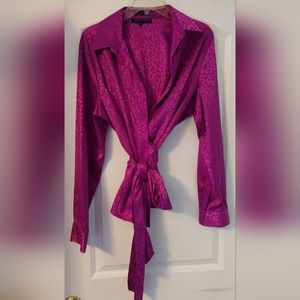 Anne Klein wrap blouse